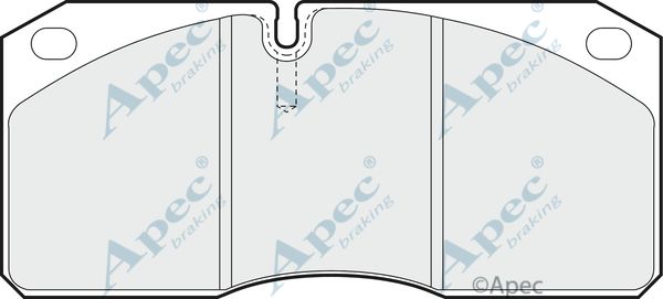 APEC BRAKING Комплект тормозных колодок, дисковый тормоз PAD955
